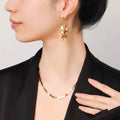 フリンジピアス イエロー 韓国風上品アクセ - bijuni