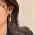 フリンジピアス イエロー 韓国風上品アクセ - bijuni